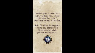 Etki Okulları Güneşpark Kampüsü olarak tüm öğretmenlerimizin gününü kutluyoruz...