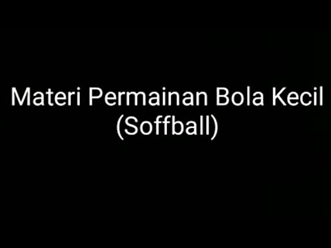 materi permaianan softball (tehnik dasar)