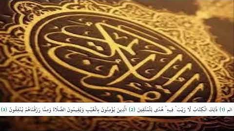 سوره البقره من الآية 1 - 3  . مكرره  3 مرات للحفظ