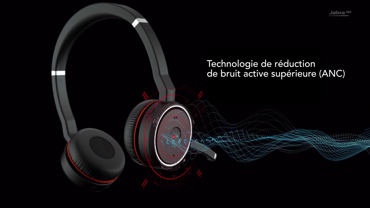 JABRA EVOLVE 75 UC STEREO - Casque avec ANC Jabra - 7599-838-109