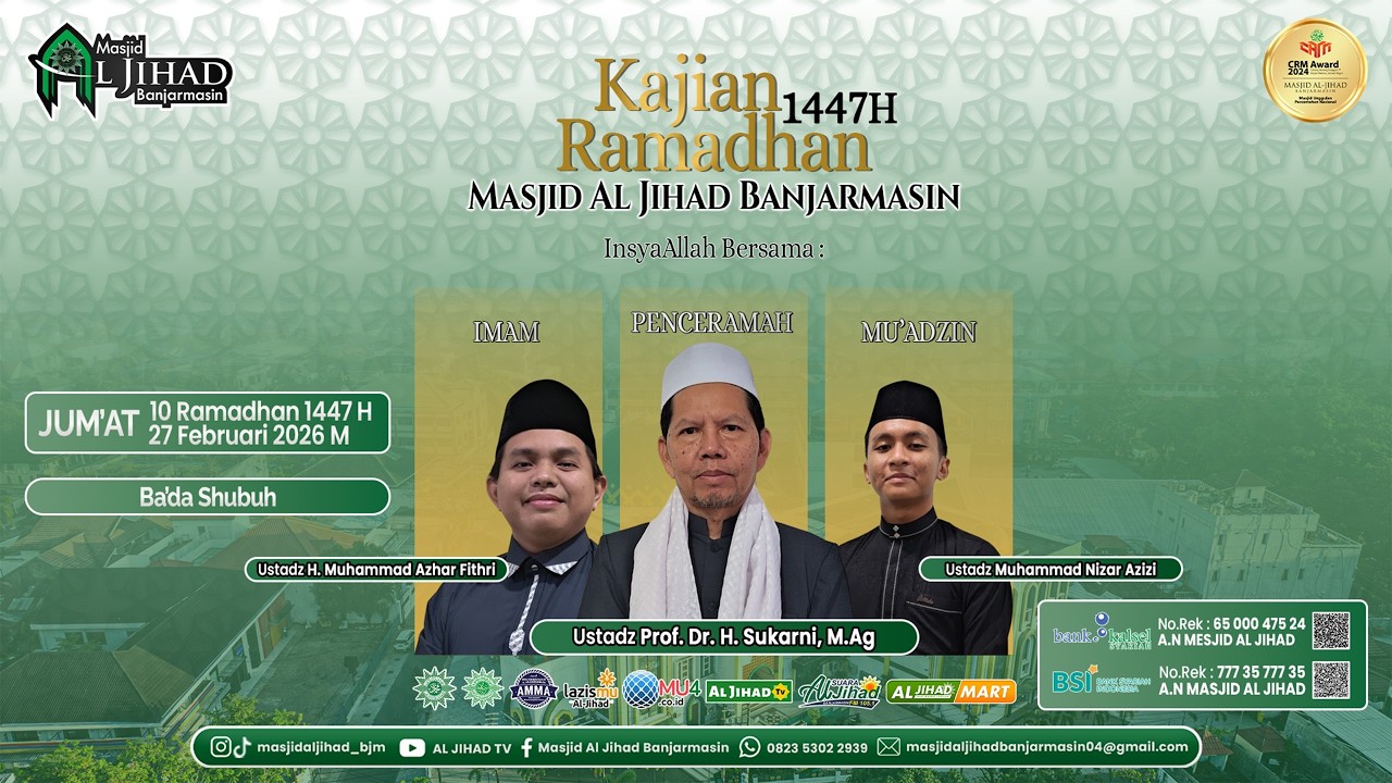 Kajian Ba'da Shubuh #10 Ramadhan 1447H [26-02-26]