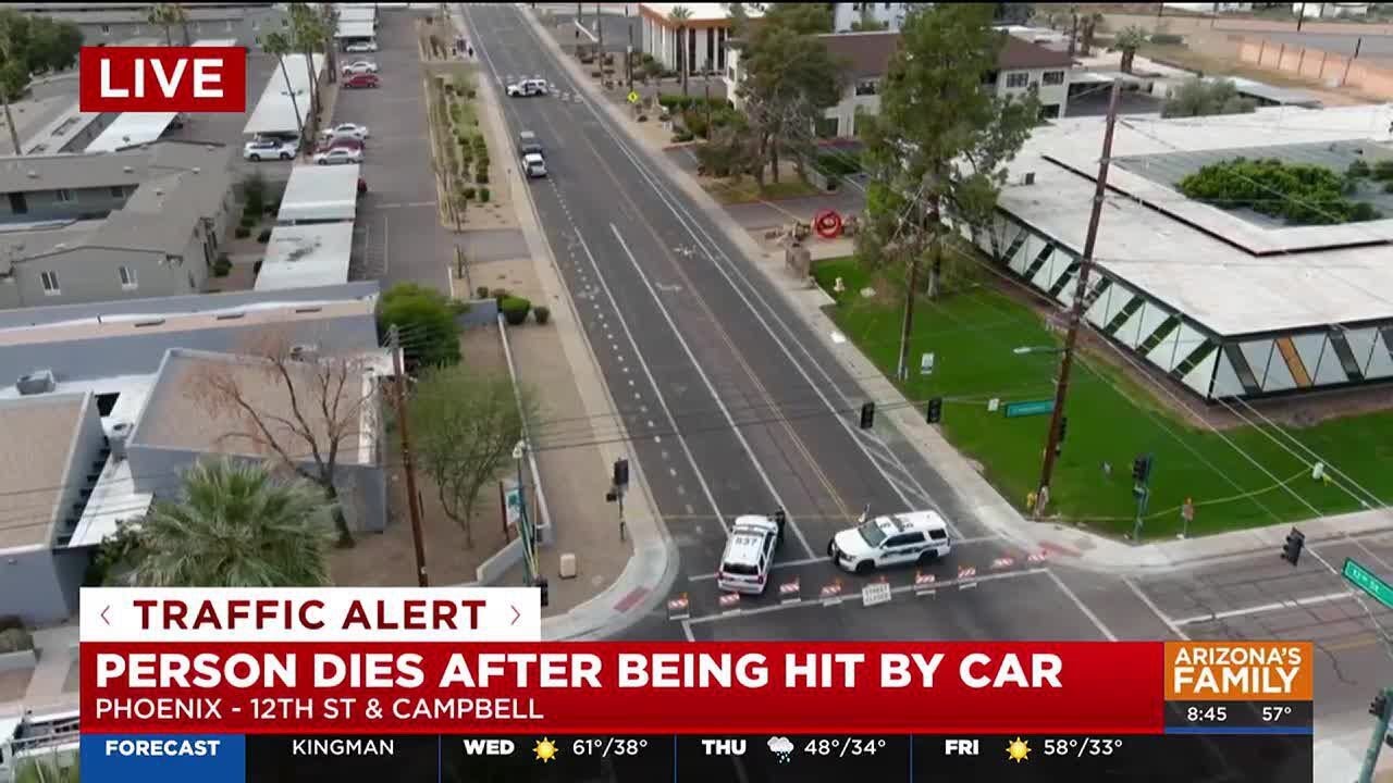 Person dies after being hit by car in central Phoenix - YouTube