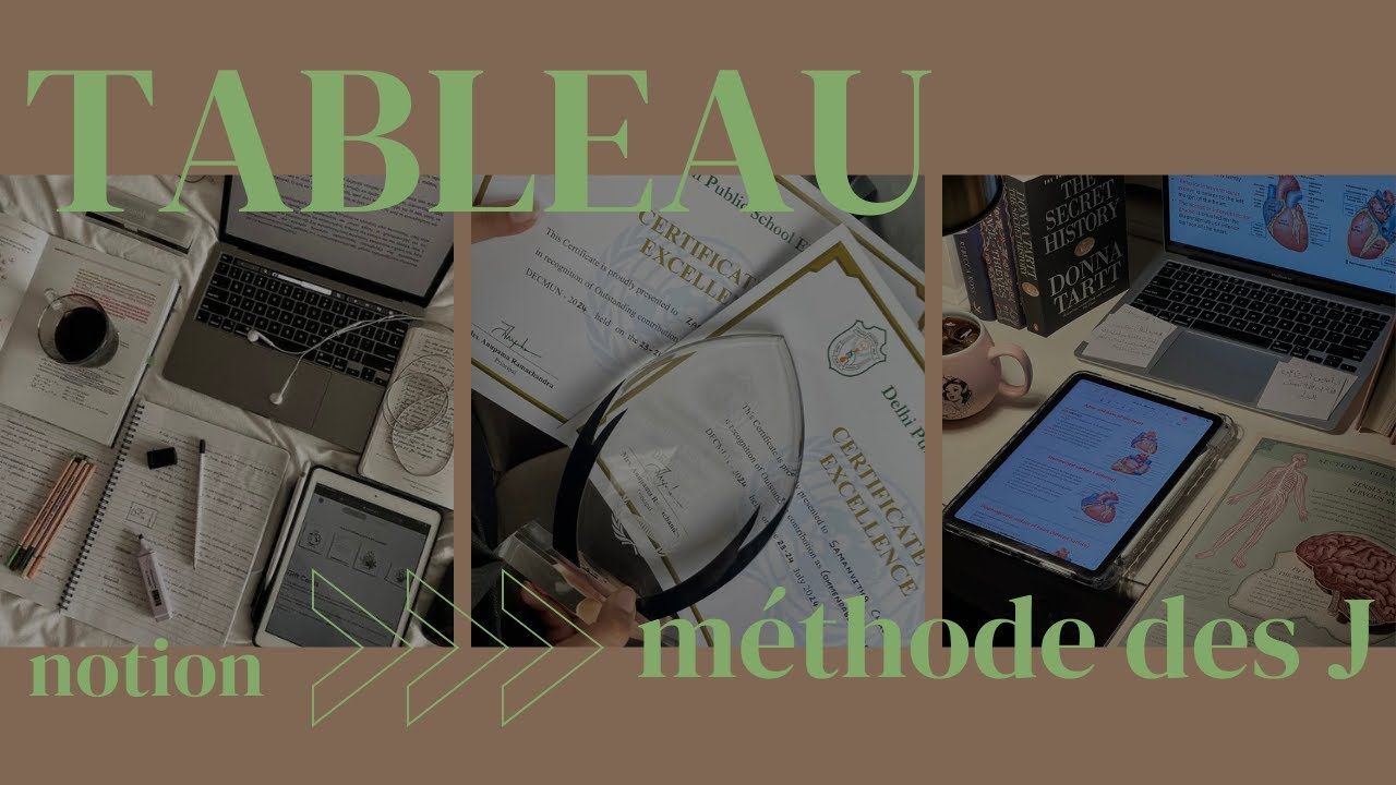Tuto tableau méthode des J sur notion - Étudiant