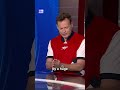 TV host turns into Arsenal tragic live on-air | 9 News Australia