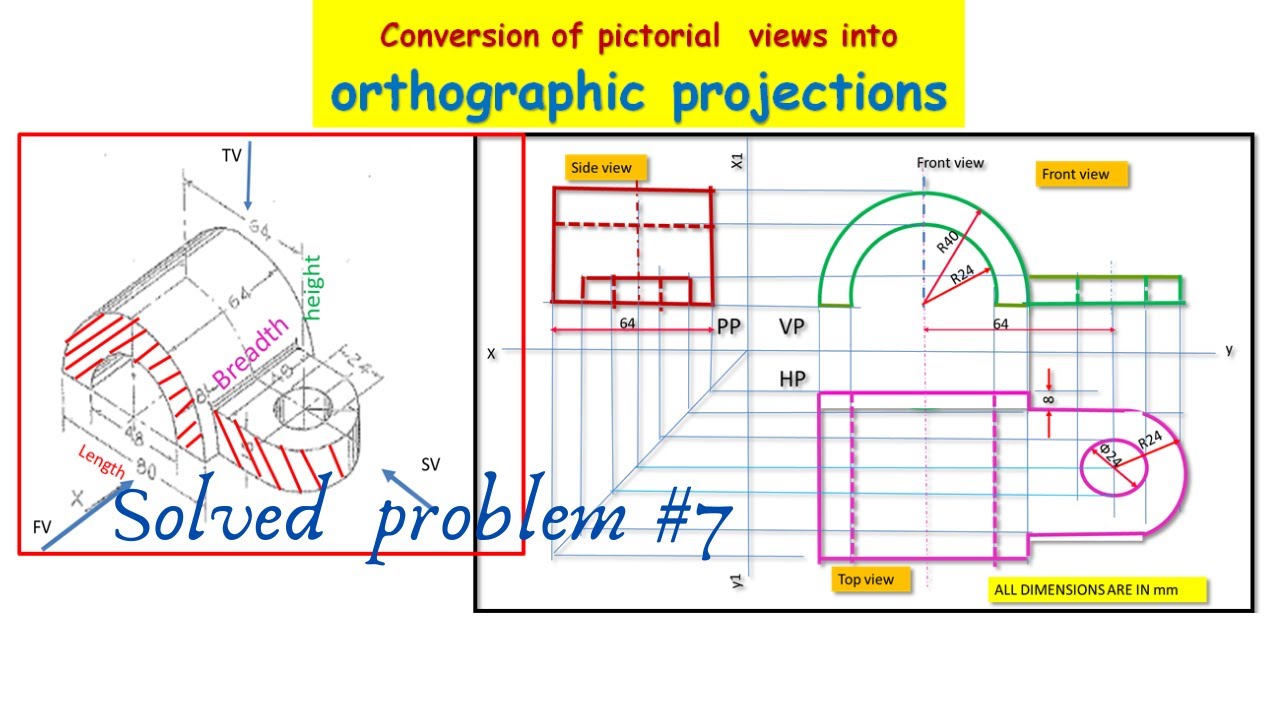 orthographic projections problem 7 YouTube