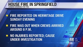 Crews investigate fire on Hermitage Drive in Springfield
