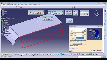 Catia V5 Tutorial|Creating swept wall-flange,hem,tear drop