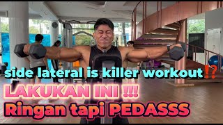 SIDE LATERAL RAISES, KILLER WORKOUT 🔥 #chrisputra #workoutmotivation