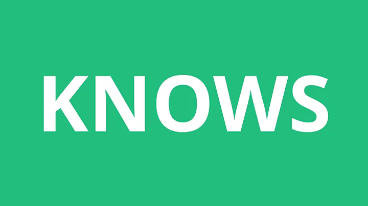 How To Pronounce Knows - Pronunciation Academy