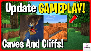 Caves and Cliffs Update GAMEPLAY! (1.17 Cave & Mountain Update In Game) | Minecraft Java & Bedrock