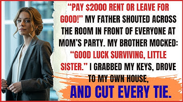 “My Parents Demanded $2000 Rent at a Family Party — So I Walked Away for Good”| Revenge Story