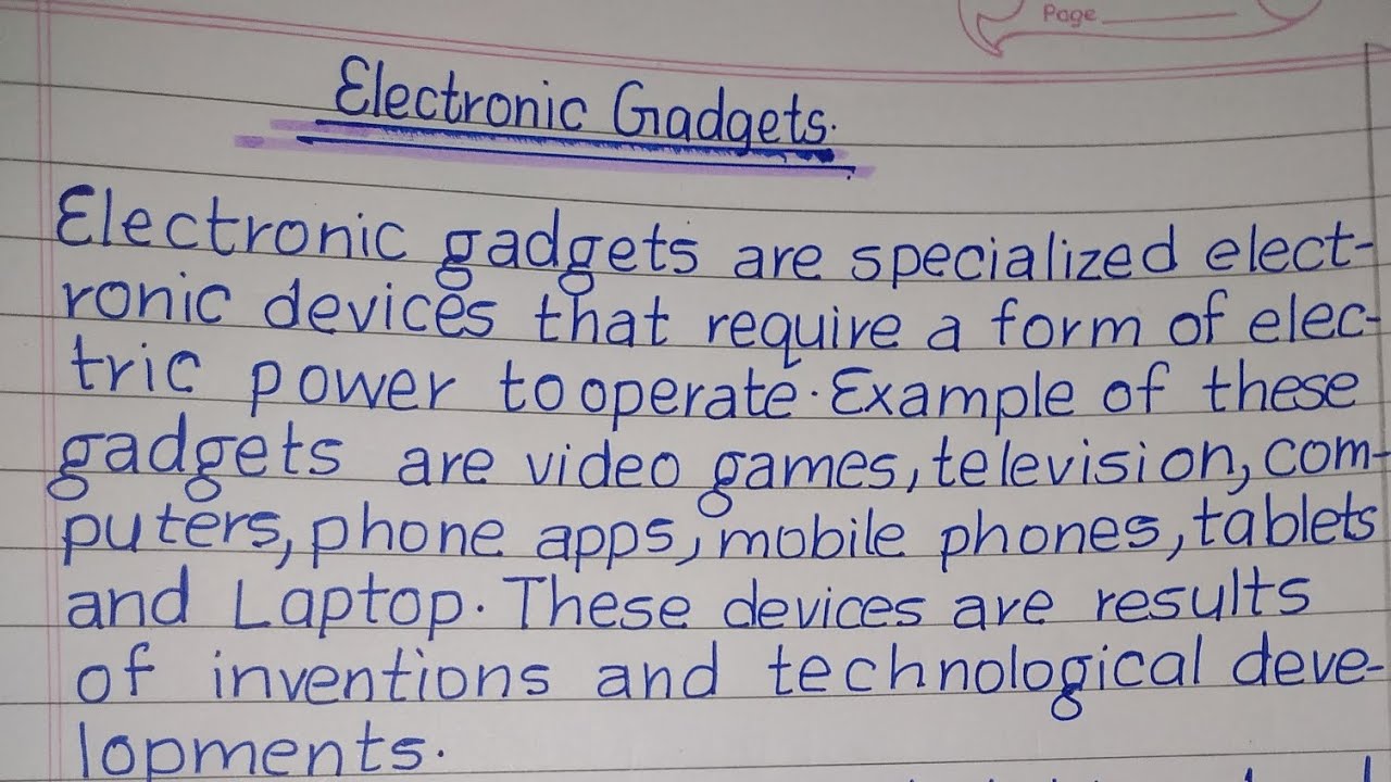 essay about electronic gadgets for online learning