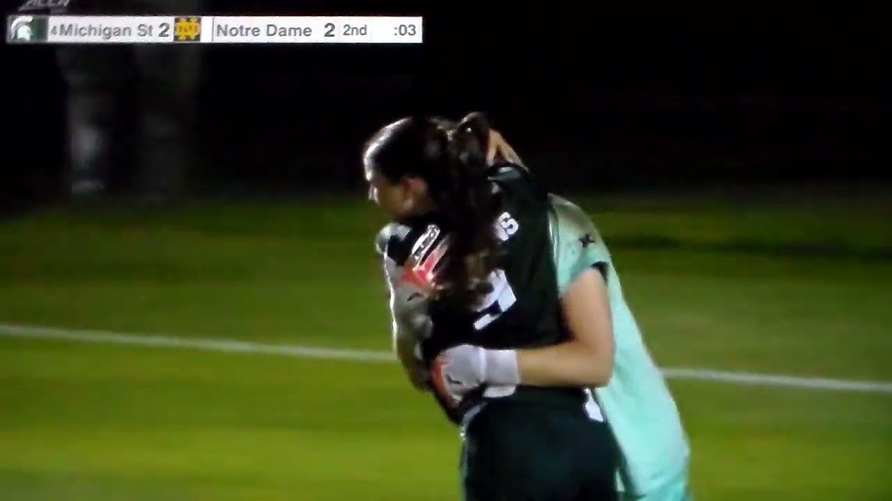 Michigan State women's soccer's Ella Janz scores late goal in draw with Notre Dame