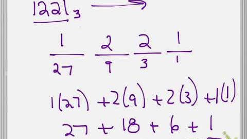 Converting from base 3 to decimal number system