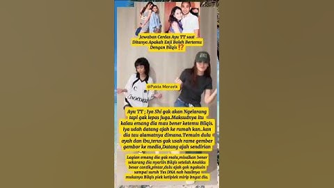 Jawaban Cerdas Ayu TT Saat Ditanya Apakah Enji Boleh Bertemu Dengan Balqis #shorts