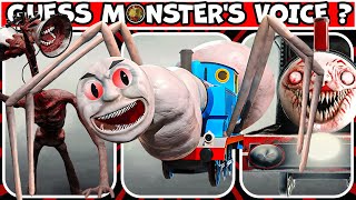 Guess the MONSTER'S VOICE? Choo Choo Charles, Siren Head, Cursed Thomas, Thomas Train, House Head