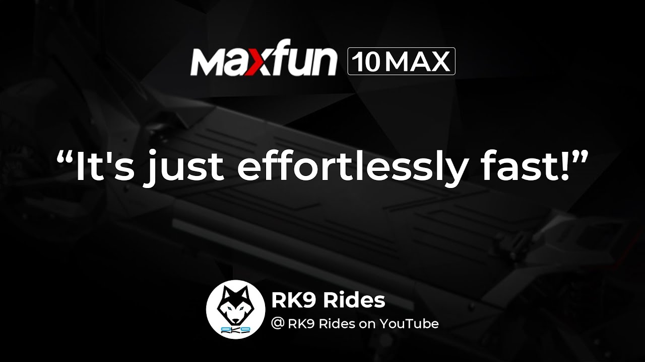 Maxfun 10 MAX Scooter is just effortlessly fast! - YouTube