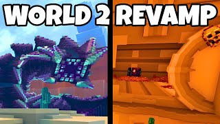NEW WORLD 2 REVAMP UPDATE! (Maneater Revamp, New Puzzle Room, and more) in Roblox Pixel Blade