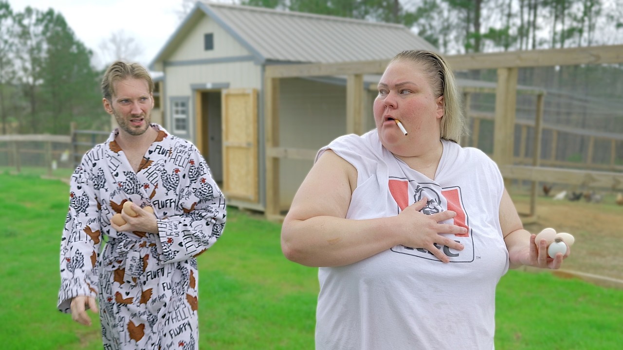 Trailer Trash Tammy Steals Matt Mathews’ Eggs | Farm Chores With Matt