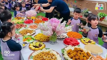 🍒🍒 Bữa Tiệc Buffet  | Trường Mầm Non Kid