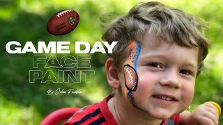 Simple Game Day face paint