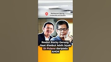 JAWABAN ROCKY TEGAS ‼️ Saat disebut Lebih Layak Dipidana daripada AHOK🔥#rockygerung #shorts