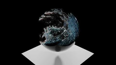 Blender - Fluid Simulation Inside a Spinning Globe