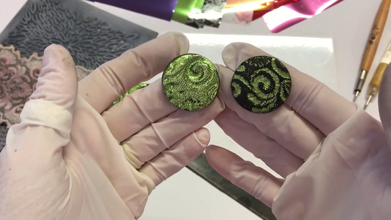 Polymer Clay and Foils #3 - Texture - YouTube