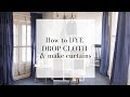 How to Dye Drop Cloth Curtains