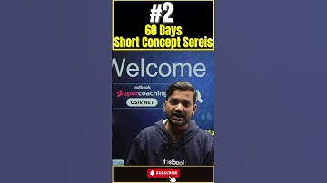 # 2 Short Concept Series For CSIR NET Dec 2024 | Shrey Rathi Sir #shortsvideo #shorts #csirnet2024