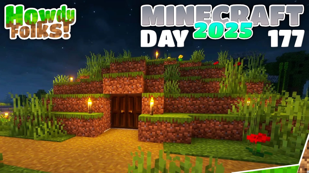The Hobbit Hole | Minecraft 2025 | Day 177 - YouTube