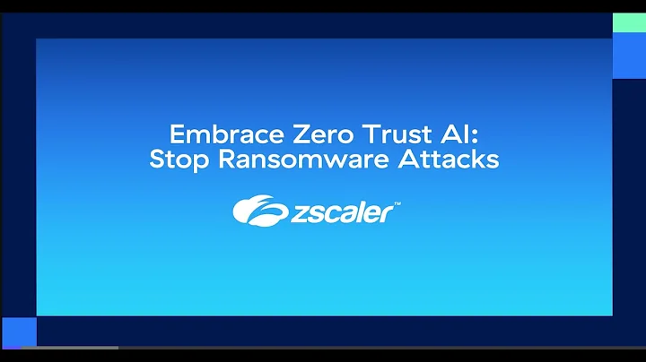 Embrace Zero Trust AI: Prevent Ransomware Attacks