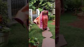How To Style Pink Silk Saree. Simple Style To Wear A Pink Saree.