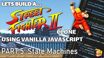 Coding a Street Fighter game | JavaScript, HTML Canvas | Adding basic moves through states (Part 5)