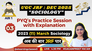 UGC NET Sociology Previous Year Question Papers With Answers | 24 | December 2022 Sociology Paper