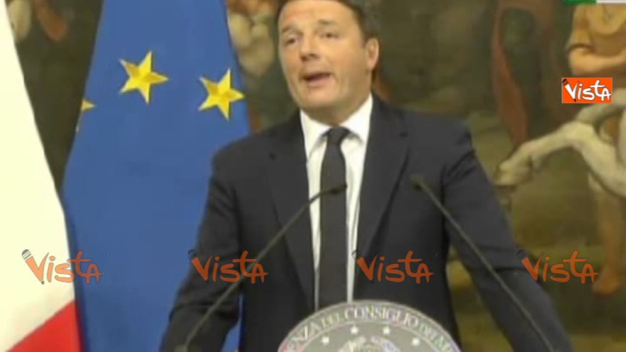 RENZI ANNUNCIA LE SUE DIMISSIONI