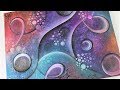 Abstract acrylic art tutorial- abstract painting techniques, how to blend acrylics