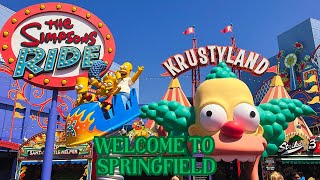 Welcome to Springfield with The Simpsons Krustyland in Universal Studios Hollywood ||