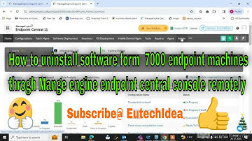 How to uninstall a specific software from endpoint remote located machines through console ME tool