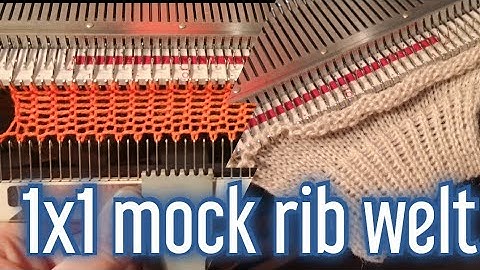 Mock 1x1 rib welt machine knitting