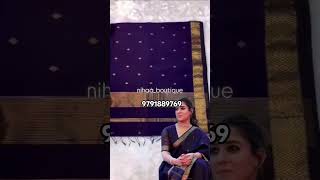 Actress Nayanthara Inspired Maheshwari Cotton Silk Saree