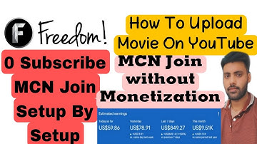 How To Join MCN Without Monetization 2022 How to join Freeddom MCN What is this MCN 0 Subcribe