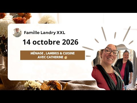 14 octobre 2026 / MÉNAGE, POPOTE & UNE SOIREE