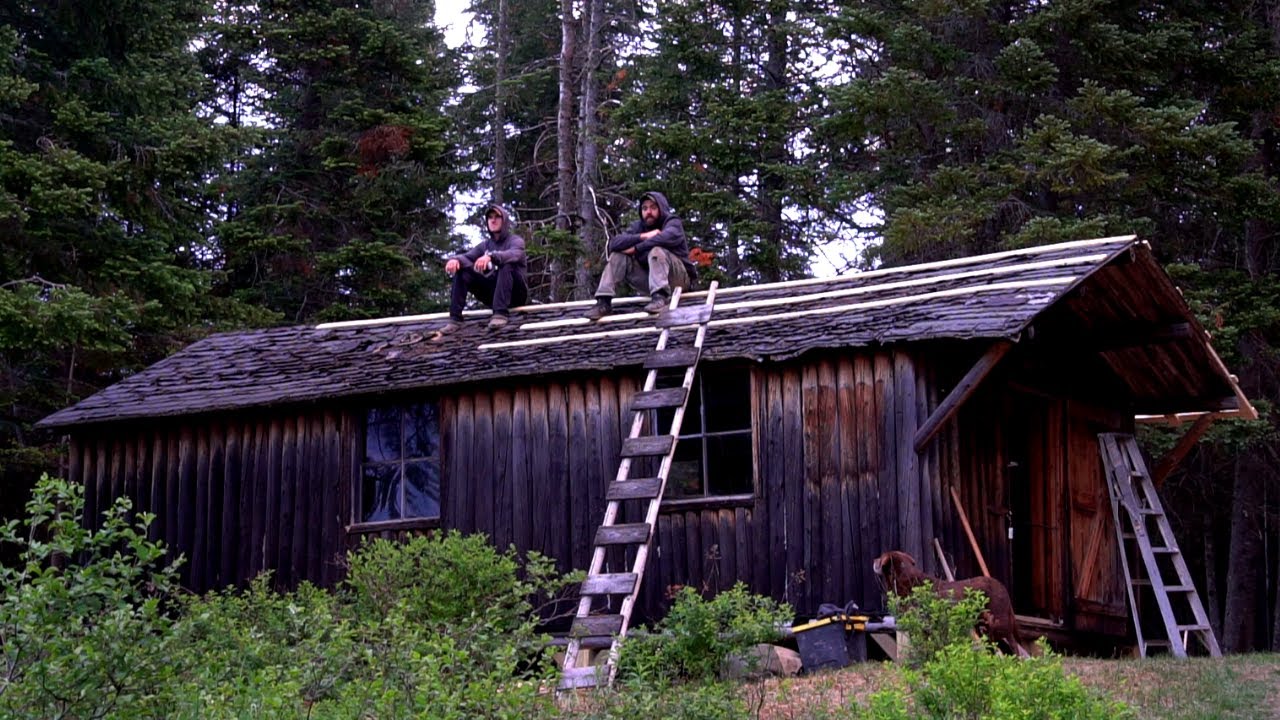 SAVING AN OLD LOG CABIN IN THE MAINE WOODS (with a dog) | Cabin Restoration