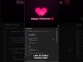 WOW😱 Happy Valentine Animation with HTML CSS