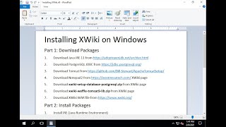 Installing XWiki on Windows