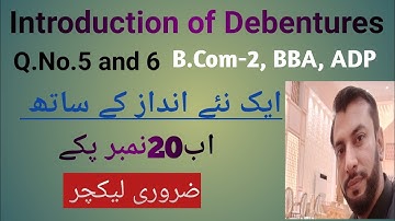 Introduction to Debentures Q.No.5,6|Debentures entries|Redemption|Advance Accounting |BBA,B com, ADP