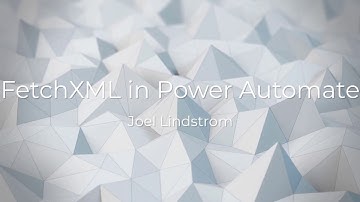 Using FetchXML with Power Automate