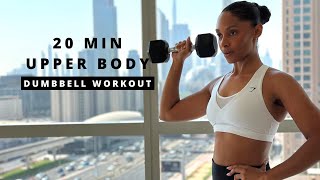 20min Upper Body Dumbbell Strength Workout 🔥