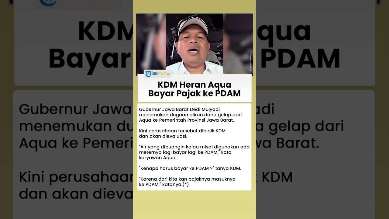 KDM HERAN TEMUKAN DUGAAN ALIRAN DANA GELAP AQUA ke PDAM: Gak Boleh Mungutin Gini!